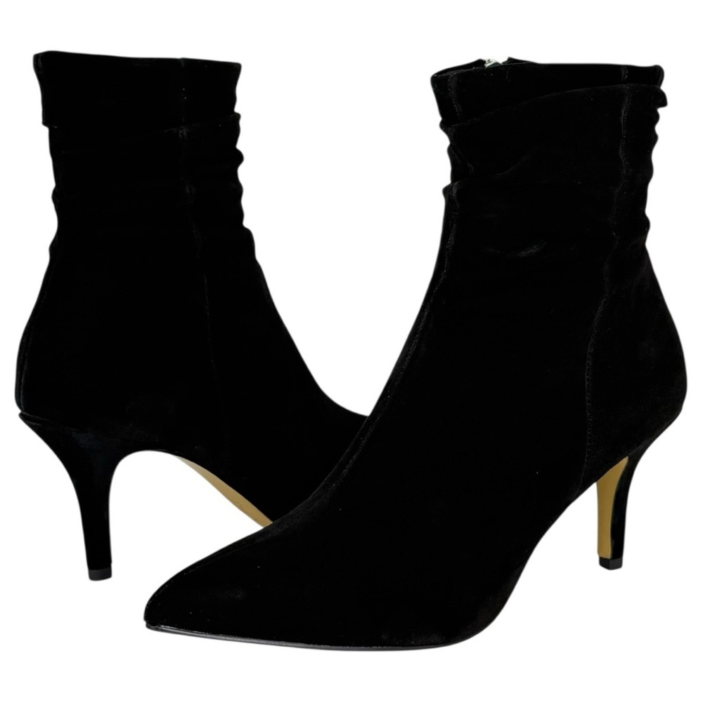 Bella Bita Danielle Black Kidsuede Leather Womens Heeled Ankle Boots Size 10M - Picture 11 of 13